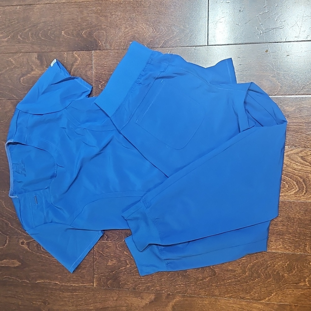 Cherokee Infinity Blue Womens Scrub Set Xxsmall Top And Joggers High-Wasted  XsP